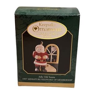 Hallmark Keepsake Ornament Collector's Club 1997 Jolly Old Santa Miniature